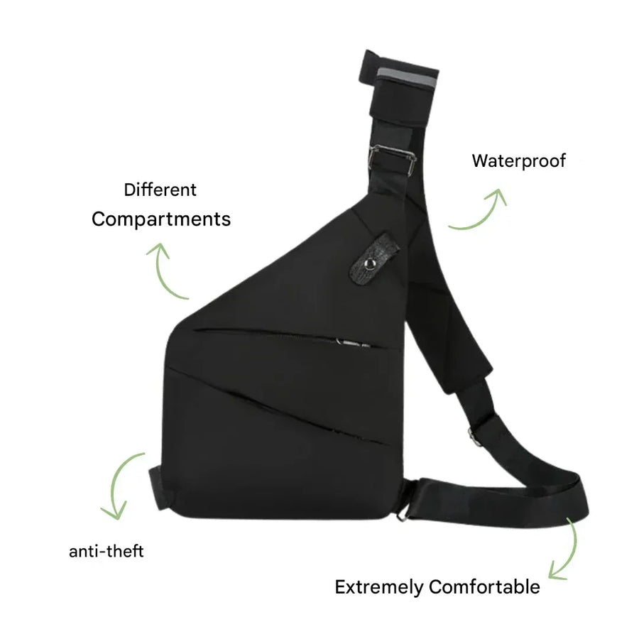 Anti-Theft Shoulder Bag Travel Crossbody Lightweight Sling – product view 2 | Buffalo Gears