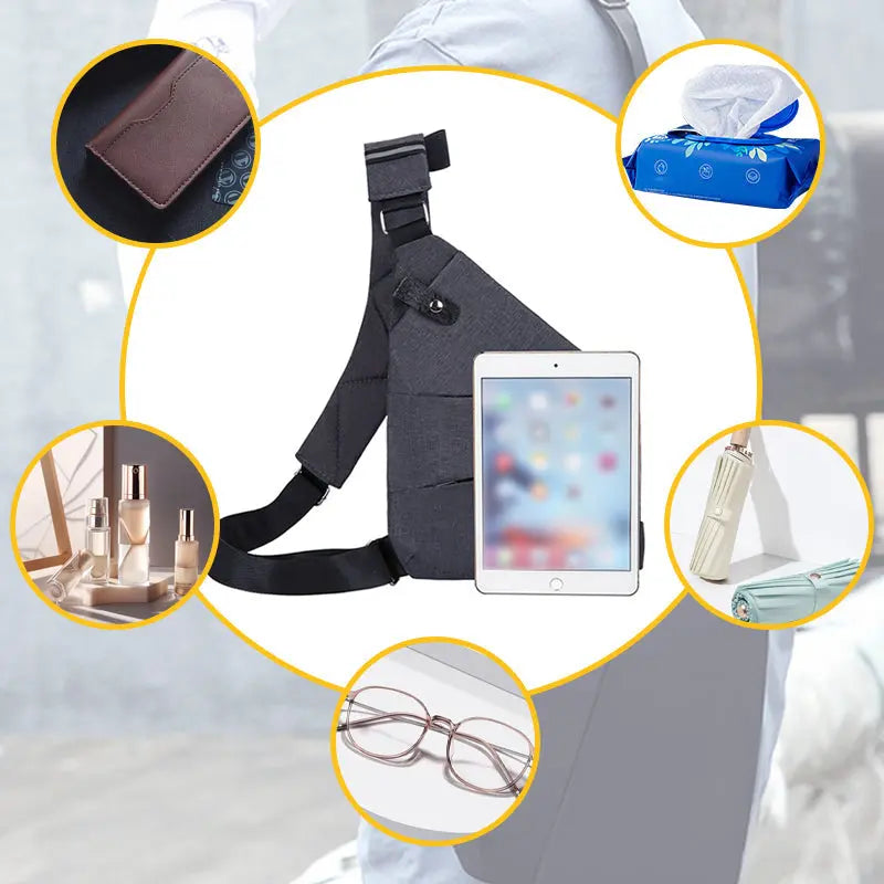 Anti-Theft Shoulder Bag Travel Crossbody Lightweight Sling – product view 5 | Buffalo Gears