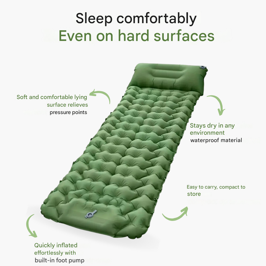 Camping Sleeping Mat Air Bed Built-In Pump Lightweight – product view 2 | Buffalo Gears