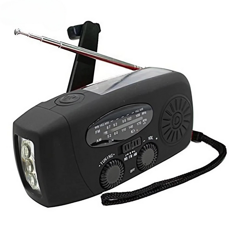 Emergency Radio Power Bank Torch Solar Hand Crank Weather – product view 3 | Buffalo Gears
