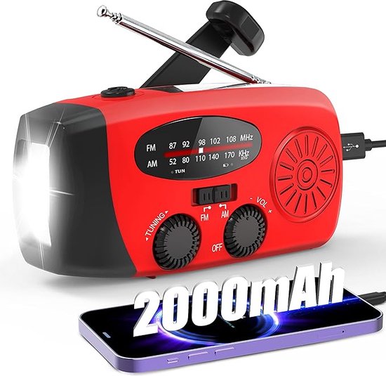 Emergency Radio Power Bank Torch Solar Hand Crank Weather – product view 6 | Buffalo Gears