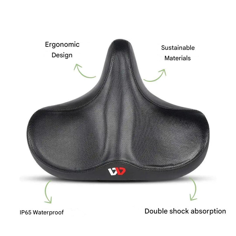 Ergonomic Bike Saddle Wide Comfortable Shock-Absorbing Seat – product view 5 | Buffalo Gears