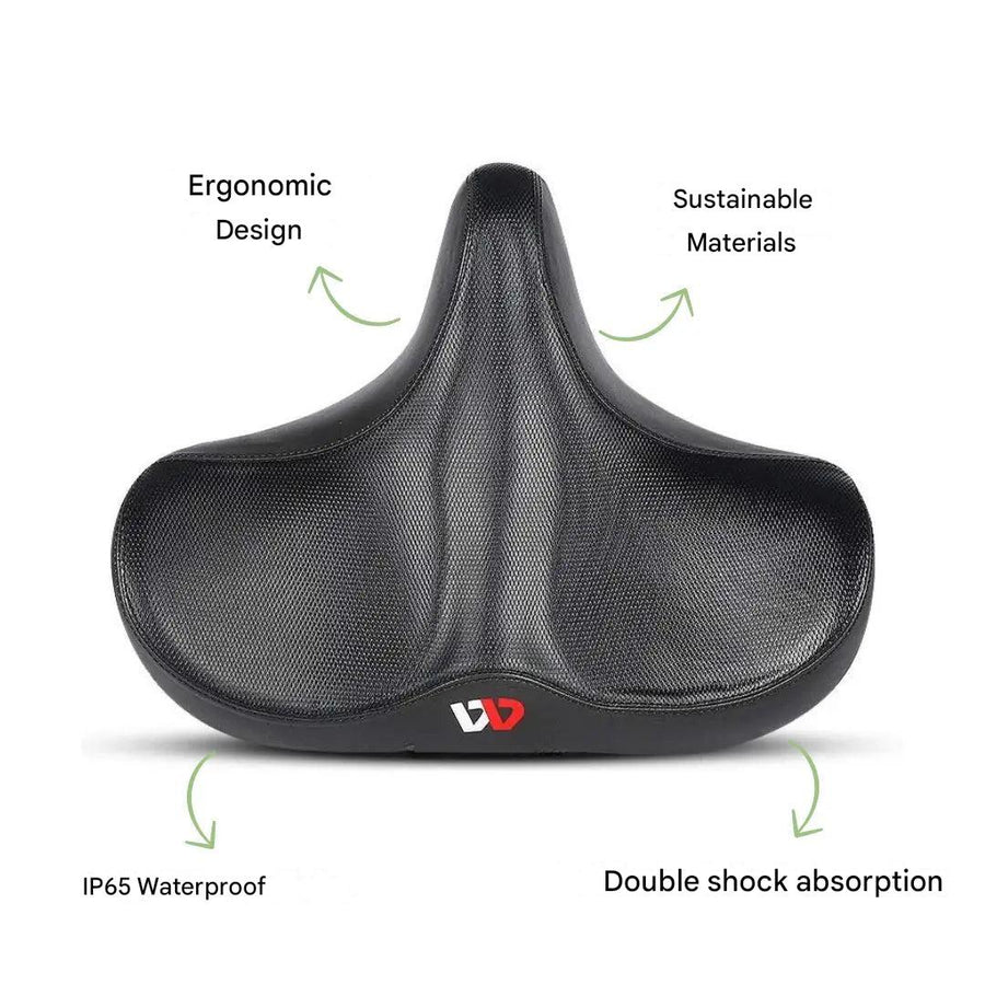 Ergonomic Bike Saddle Wide Comfortable Shock-Absorbing Seat – product view 5 | Buffalo Gears