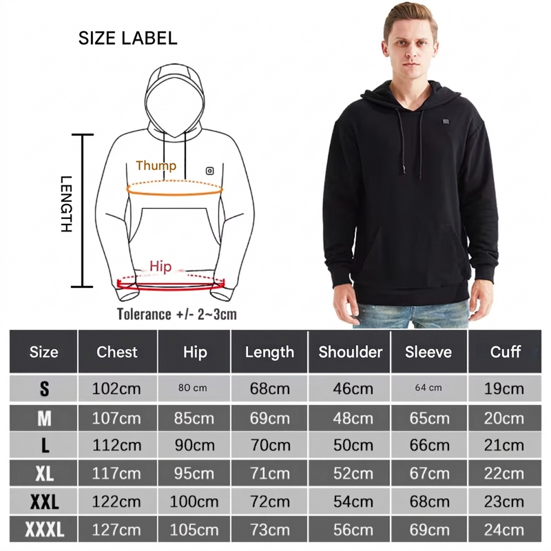 Heated Hoodie USB Rechargeable Water-Resistant Winter Outdoor Jacket – product view 5 | Buffalo Gears