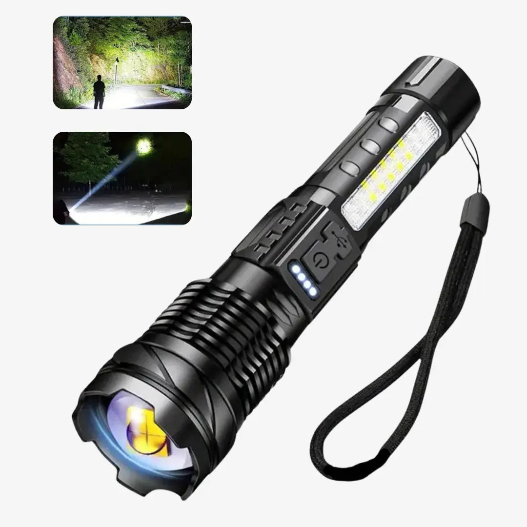 High-Lumen LED Tactical Torch Rechargeable Weather-Resistant – product view 1 | Buffalo Gears
