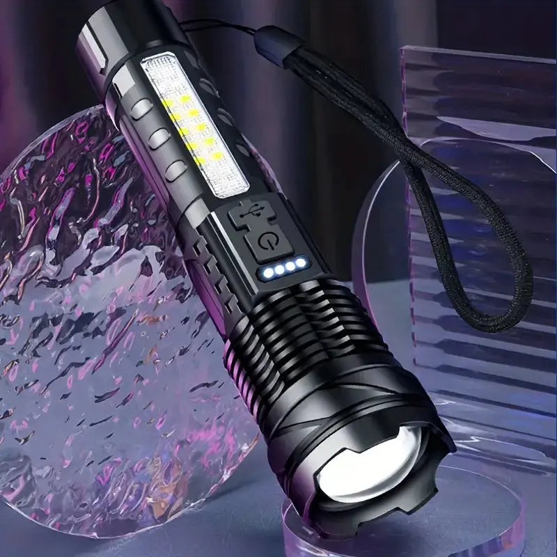 High-Lumen LED Tactical Torch Rechargeable Weather-Resistant – product view 5 | Buffalo Gears