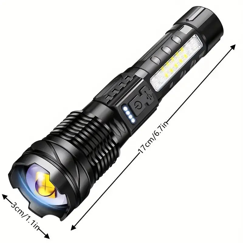 High-Lumen LED Tactical Torch Rechargeable Weather-Resistant – product view 7 | Buffalo Gears
