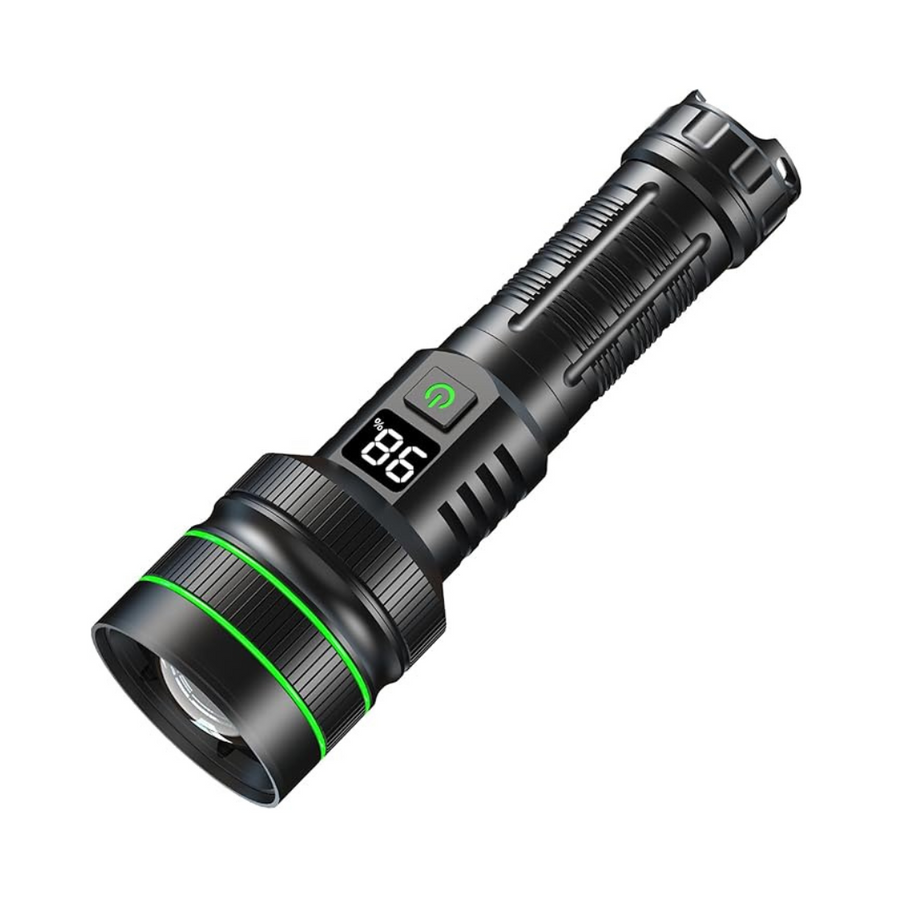 High-Lumen LED Torch Zoomable Long Range Rechargeable – product view 1 | Buffalo Gears