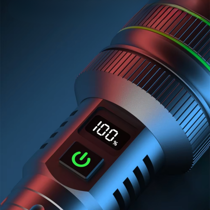 High-Lumen LED Torch Zoomable Long Range Rechargeable – product view 2 | Buffalo Gears