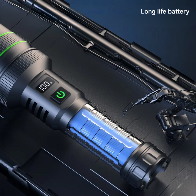 High-Lumen LED Torch Zoomable Long Range Rechargeable – product view 3 | Buffalo Gears