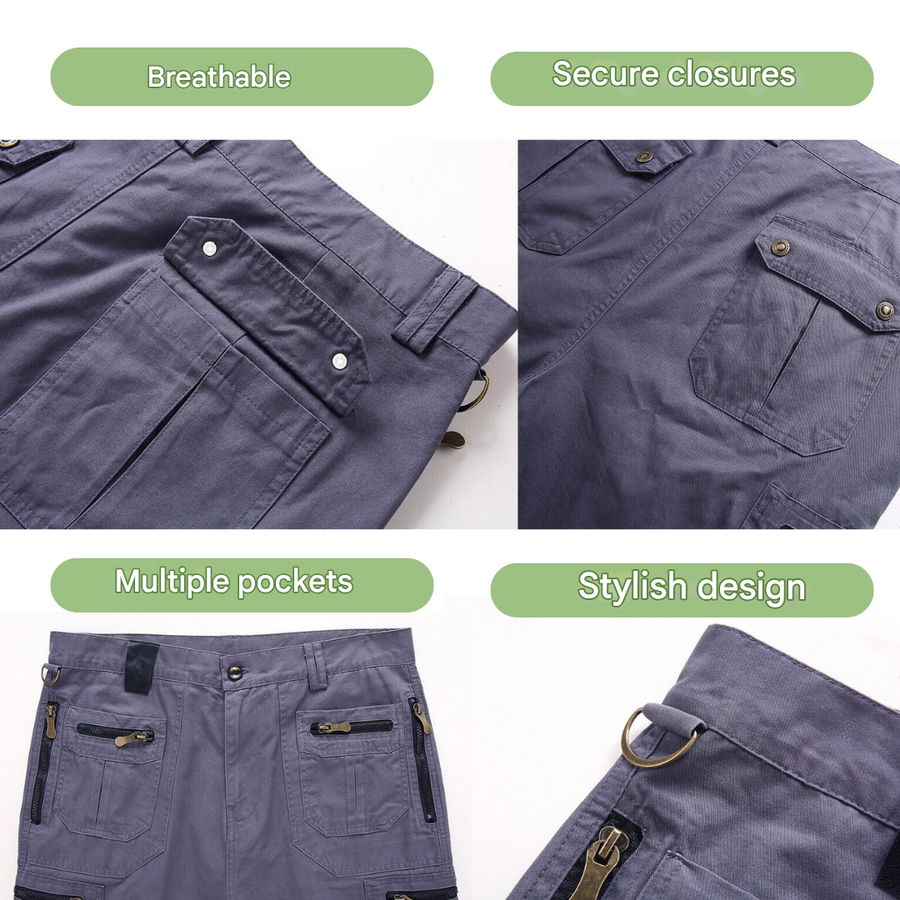 Men's Cargo Shorts Quick-Drying Stretch Outdoor Zip Pockets – product view 3 | Buffalo Gears