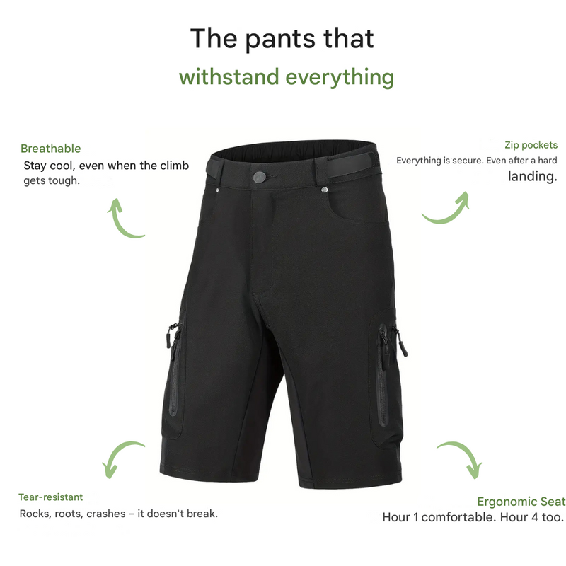 Men's MTB Cycling Shorts Cargo Pockets Quick-Drying Bike – product view 2 | Buffalo Gears