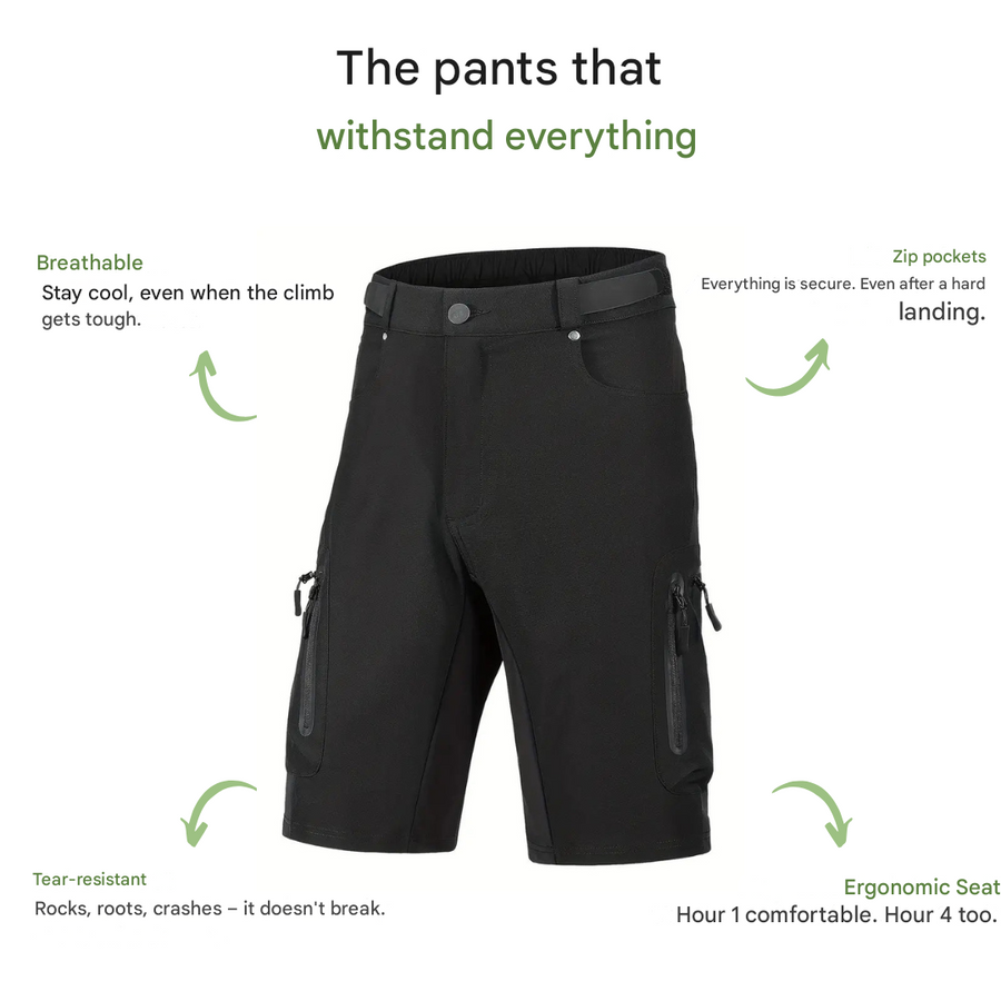 Men's MTB Cycling Shorts Cargo Pockets Quick-Drying Bike – product view 2 | Buffalo Gears
