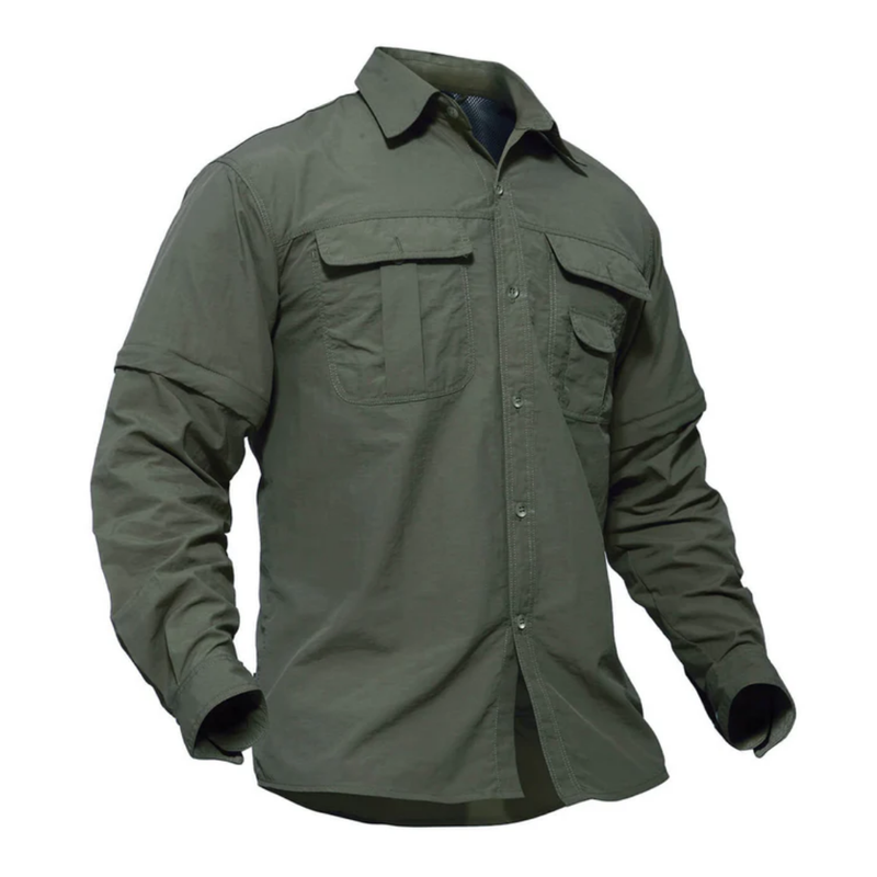 Men's Outdoor Shirt Zip Off Sleeves Quick-Drying UV-Protection – product view 2 | Buffalo Gears