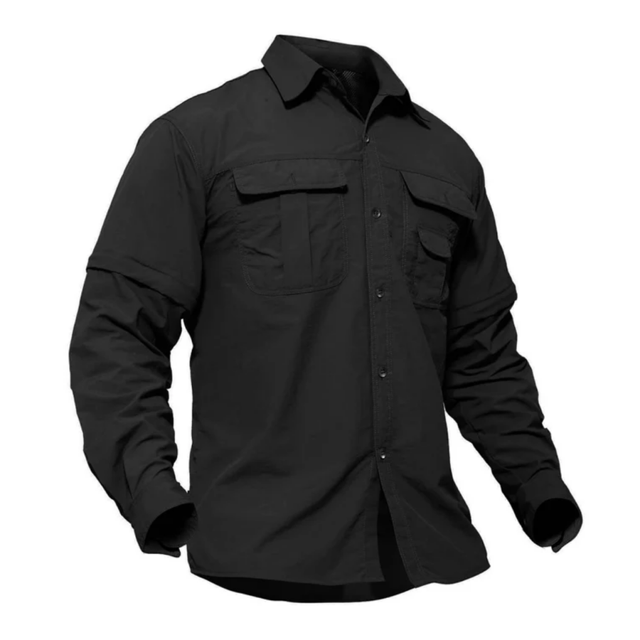 Men's Outdoor Shirt Zip Off Sleeves Quick-Drying UV-Protection – product view 4 | Buffalo Gears