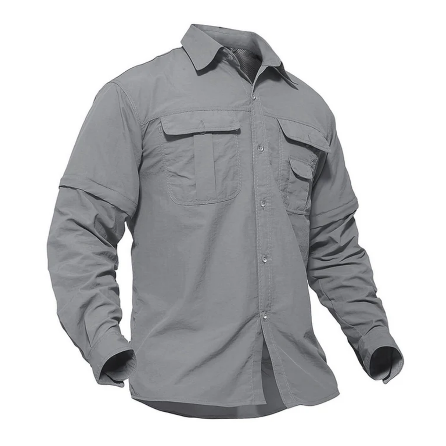 Men's Outdoor Shirt Zip Off Sleeves Quick-Drying UV-Protection – product view 6 | Buffalo Gears