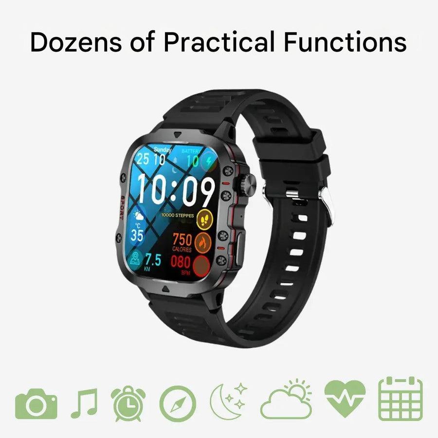 Men's Sports Smartwatch IP68 Weather-Resistant Fitness Tracker Watch – product view 2 | Buffalo Gears