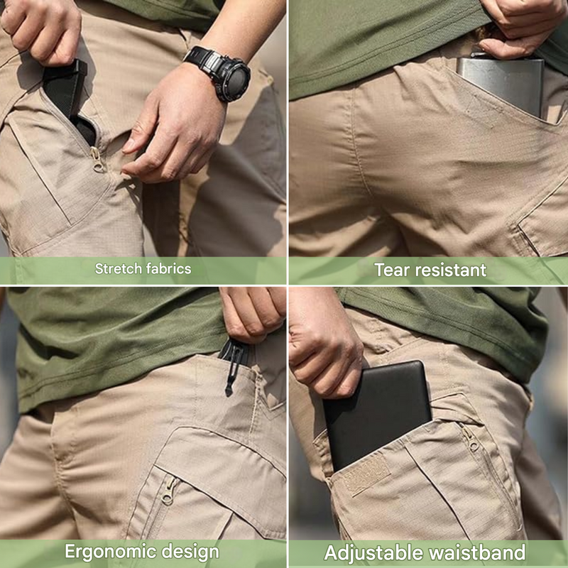 Men's Tactical Cargo Trousers Water-Resistant Outdoor Hiking – product view 5 | Buffalo Gears