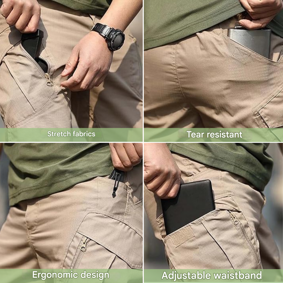 Men's Tactical Cargo Trousers Water-Resistant Outdoor Hiking – product view 5 | Buffalo Gears