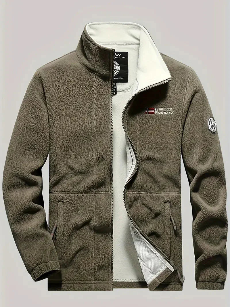 Men's Thermal Fleece Jacket Warm Outdoor Hiking – product view 11 | Buffalo Gears