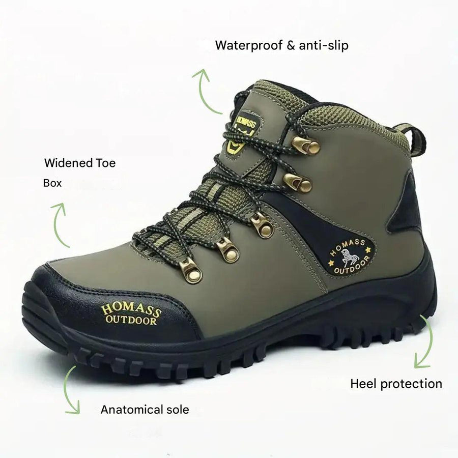 Men's Waterproof Hiking Boots Wide-Fit Supportive Outdoor Shoes – product view 2 | Buffalo Gears