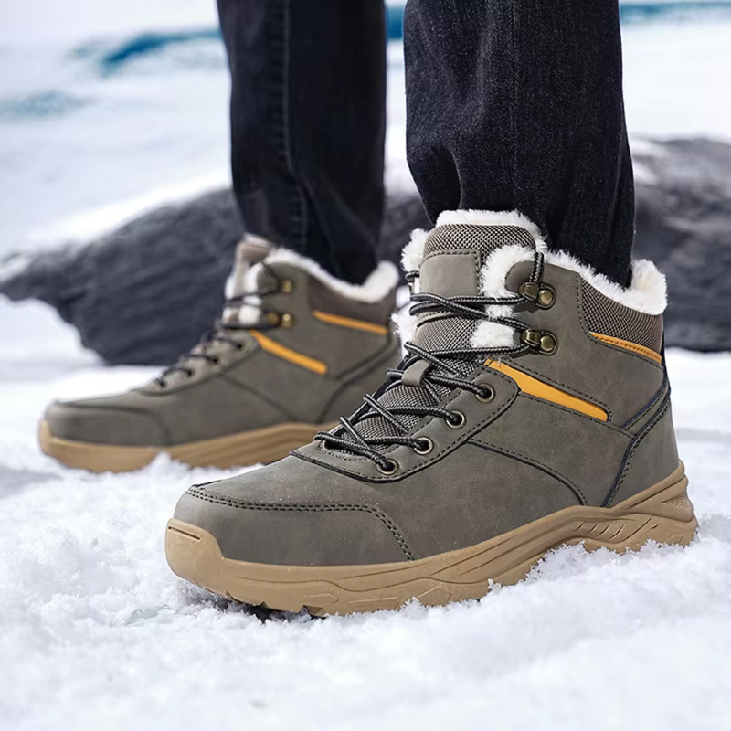 Men's Waterproof Winter Hiking Shoes Warm Plush-Lined Boots – product view 4 | Buffalo Gears