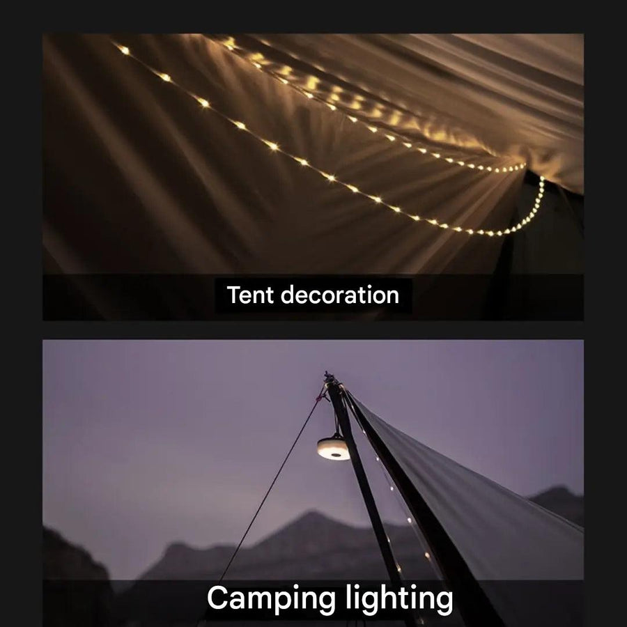 Retractable LED Camping Lights USB Rechargeable Weather-Resistant String Lamp – product view 2 | Buffalo Gears