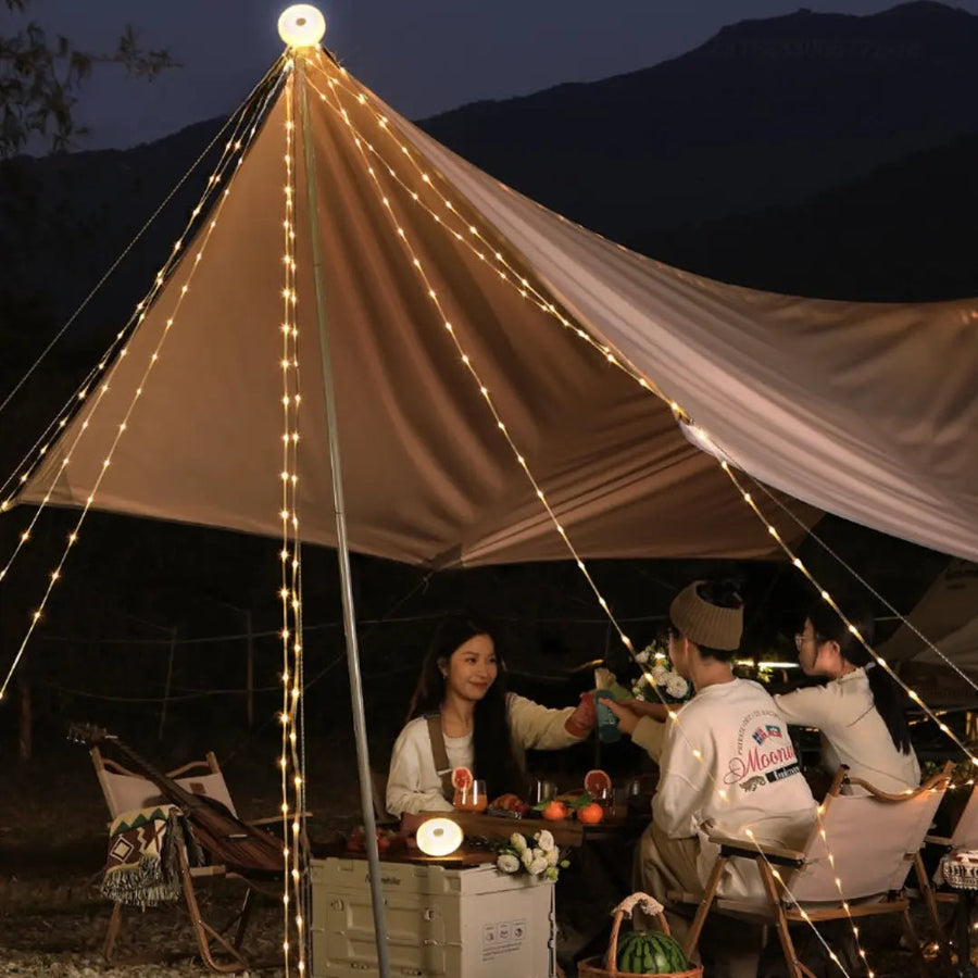 Retractable LED Camping Lights USB Rechargeable Weather-Resistant String Lamp – product view 3 | Buffalo Gears