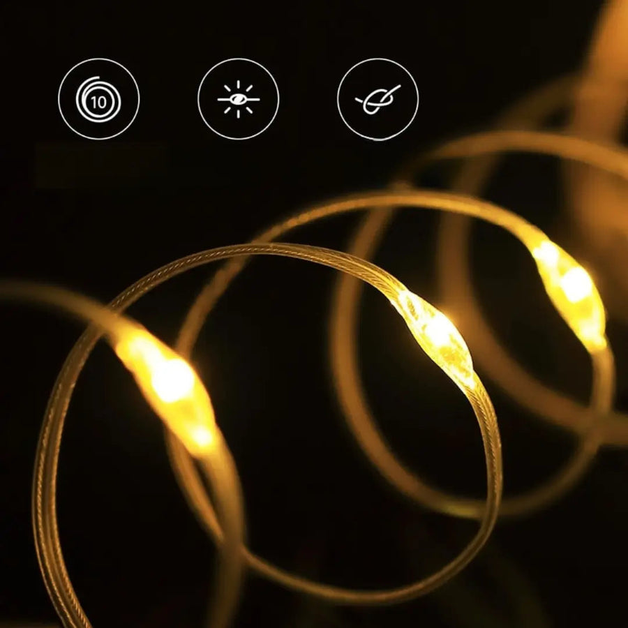 Retractable LED Camping Lights USB Rechargeable Weather-Resistant String Lamp – product view 6 | Buffalo Gears