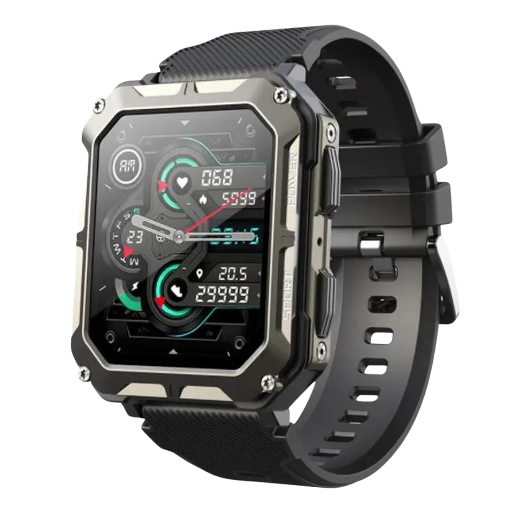 Rugged Smartwatch IP68 Weather-Resistant Heart Rate Fitness Tracker – product view 1 | Buffalo Gears