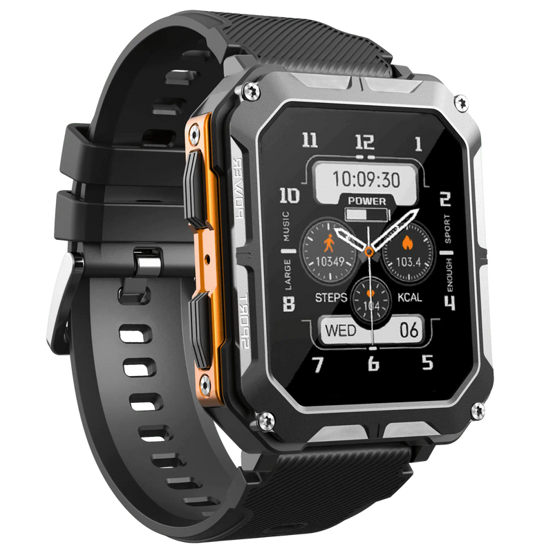 Rugged Smartwatch IP68 Weather-Resistant Heart Rate Fitness Tracker – product view 5 | Buffalo Gears