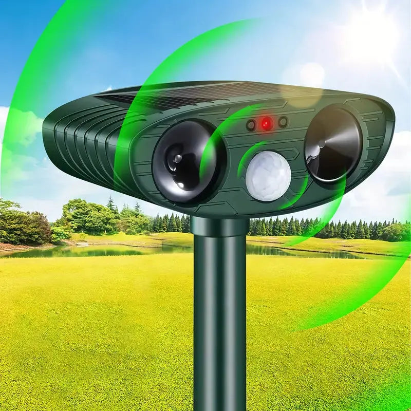 Ultrasonic Cat Repeller Solar-Powered Outdoor Animal Deterrent – product view 2 | Buffalo Gears