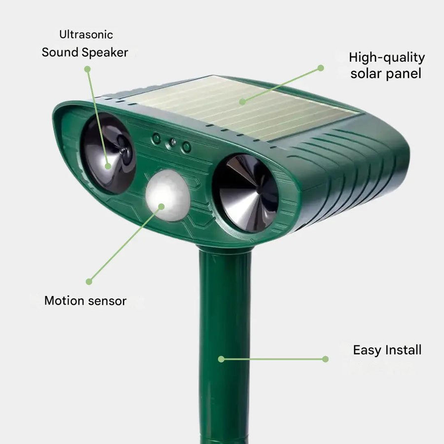 Ultrasonic Cat Repeller Solar-Powered Outdoor Animal Deterrent – product view 3 | Buffalo Gears