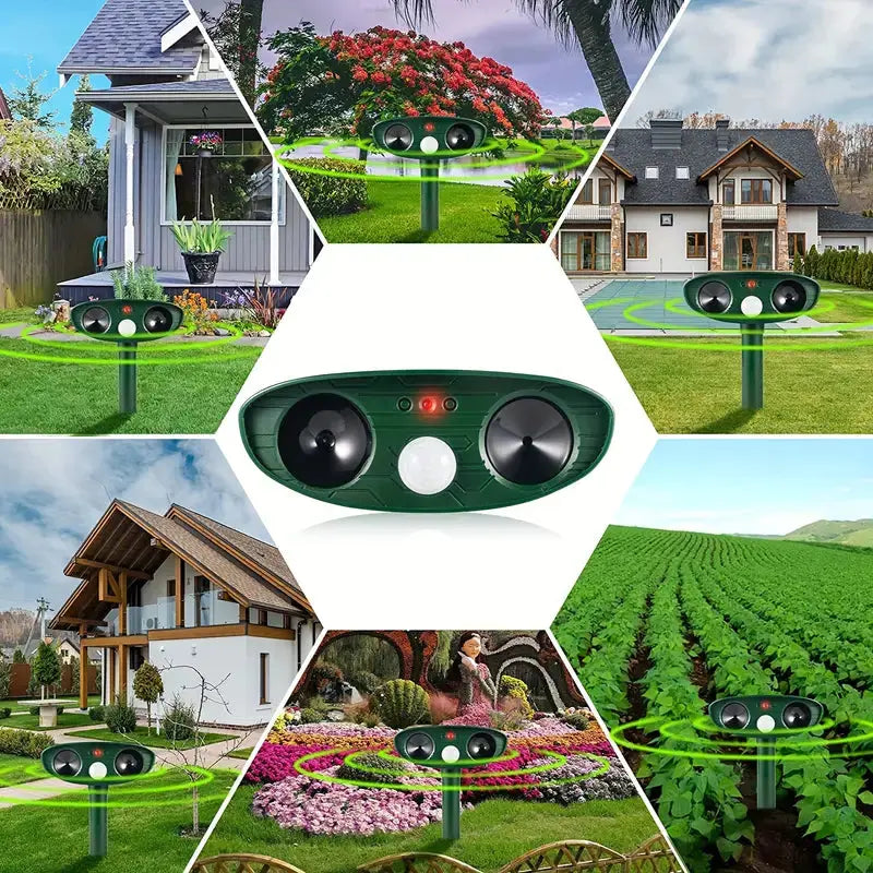 Ultrasonic Cat Repeller Solar-Powered Outdoor Animal Deterrent – product view 5 | Buffalo Gears