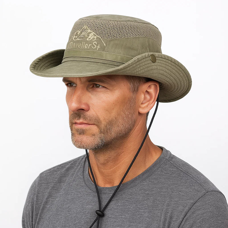 Unisex Adjustable Sun Hat Cotton Lightweight UV-Protection – product view 5 | Buffalo Gears
