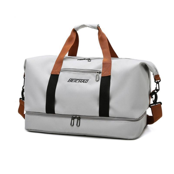 Water-Resistant Sports Travel Bag Gym Duffel with Shoe Compartment