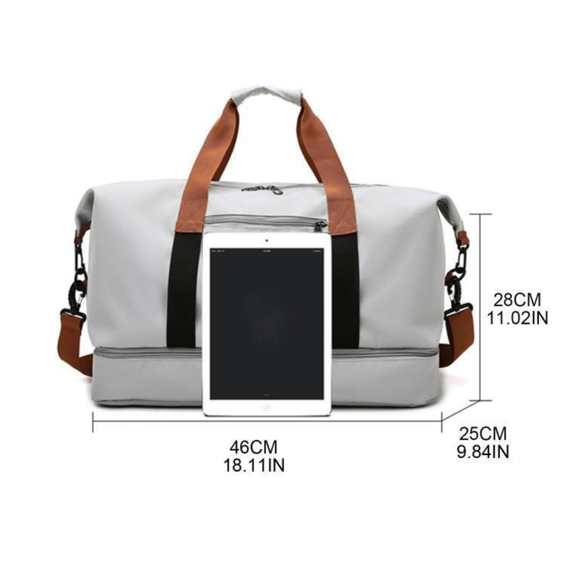 Water-Resistant Sports Travel Bag Gym Duffel with Shoe Compartment – product view 10 | Buffalo Gears