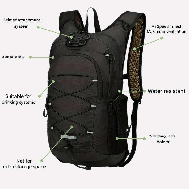 Weather-Resistant Cycling Backpack Lightweight Hydration Bike Pack – product view 2 | Buffalo Gears