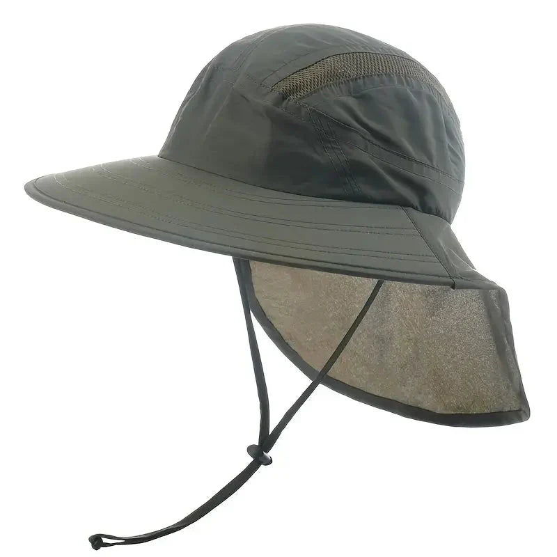 Wide Brim Sun Hat Neck Flap UV-Protection Lightweight Outdoor – product view 1 | Buffalo Gears