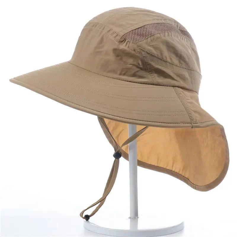 Wide Brim Sun Hat Neck Flap UV-Protection Lightweight Outdoor – product view 4 | Buffalo Gears