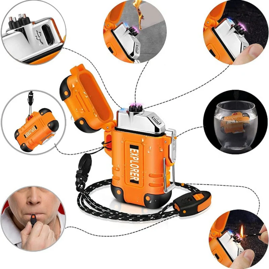Wind-Resistant Weather-Resistant Electric Lighter USB Rechargeable Survival – product view 12 | Buffalo Gears