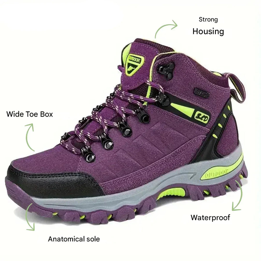 Women's Waterproof Hiking Boots Wide-Fit Supportive Outdoor Shoes – product view 2 | Buffalo Gears