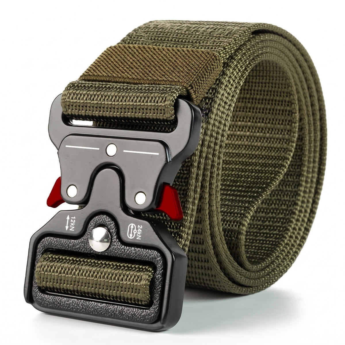 Green Military Duty Belt with MOLLE Attachment and Cobra Buckle - product view 1 | Buffalo Gears