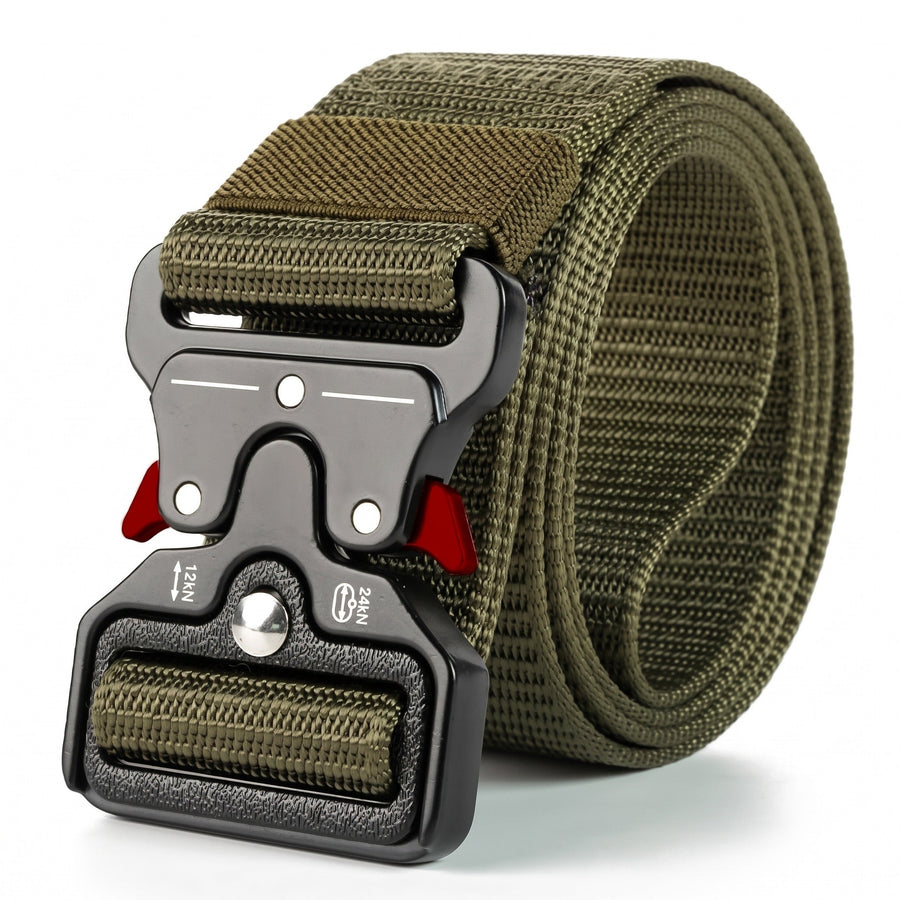 Green Military Duty Belt with MOLLE Attachment and Cobra Buckle - product view 1 | Buffalo Gears