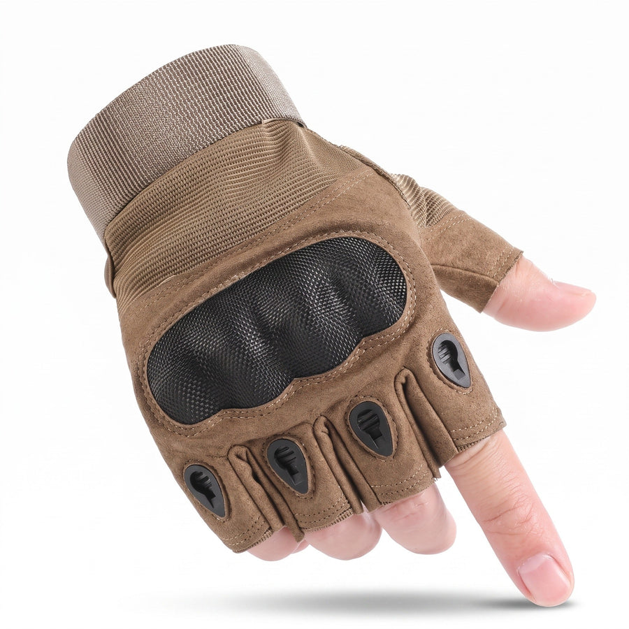 Half-Finger Tactical Gloves with Hard Knuckle Guards - product view 7 | Buffalo Gears