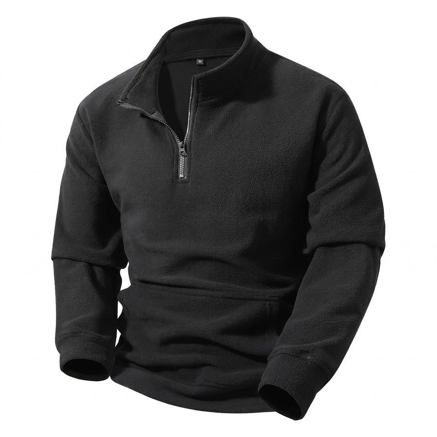 Half Zip Fleece Sweatshirt for Men, Loose Outdoor Cut - product view 1 | Buffalo Gears