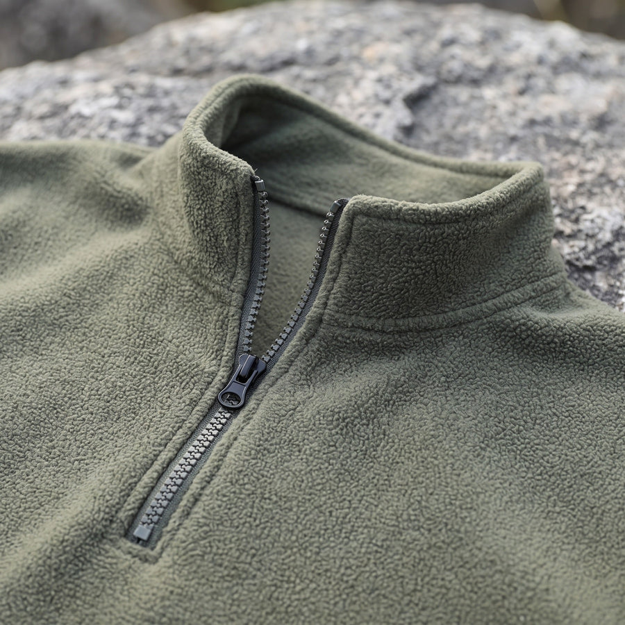 Half Zip Fleece Sweatshirt for Men, Loose Outdoor Cut - product view 3 | Buffalo Gears