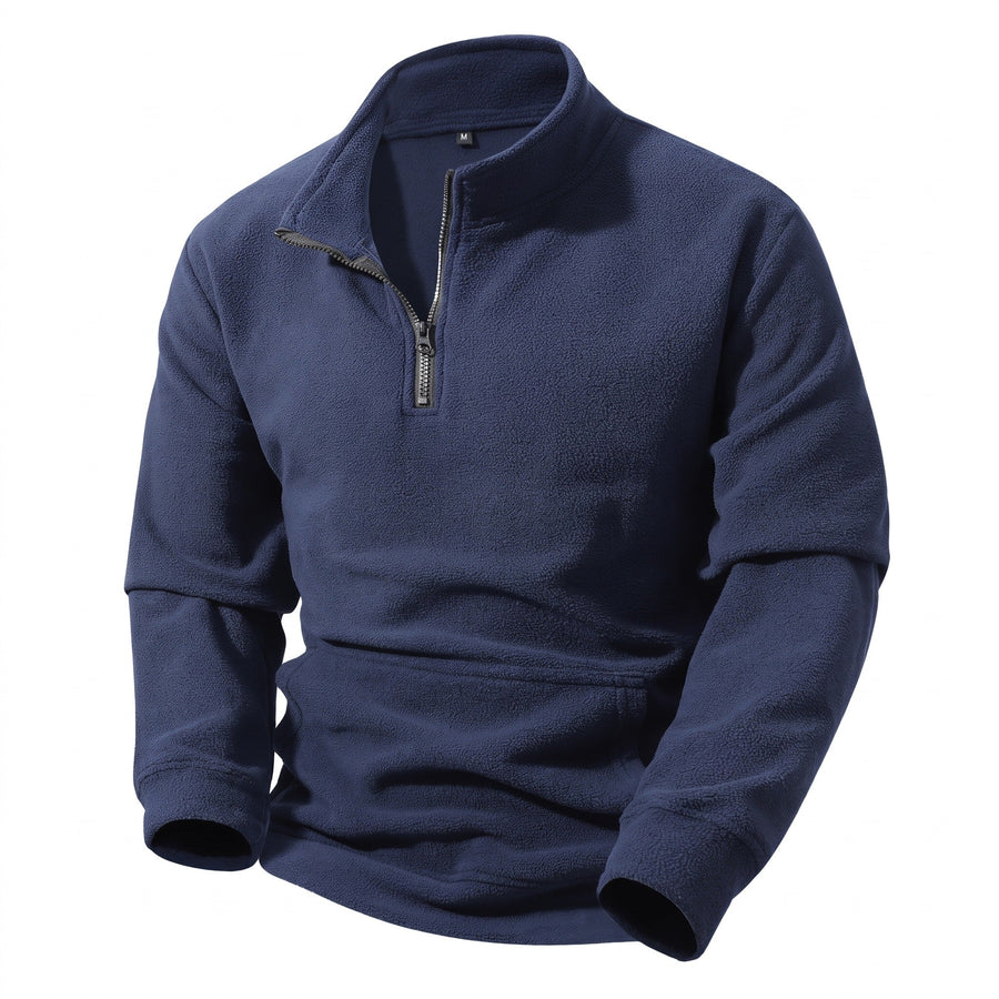 Half Zip Fleece Sweatshirt for Men, Loose Outdoor Cut - product view 7 | Buffalo Gears