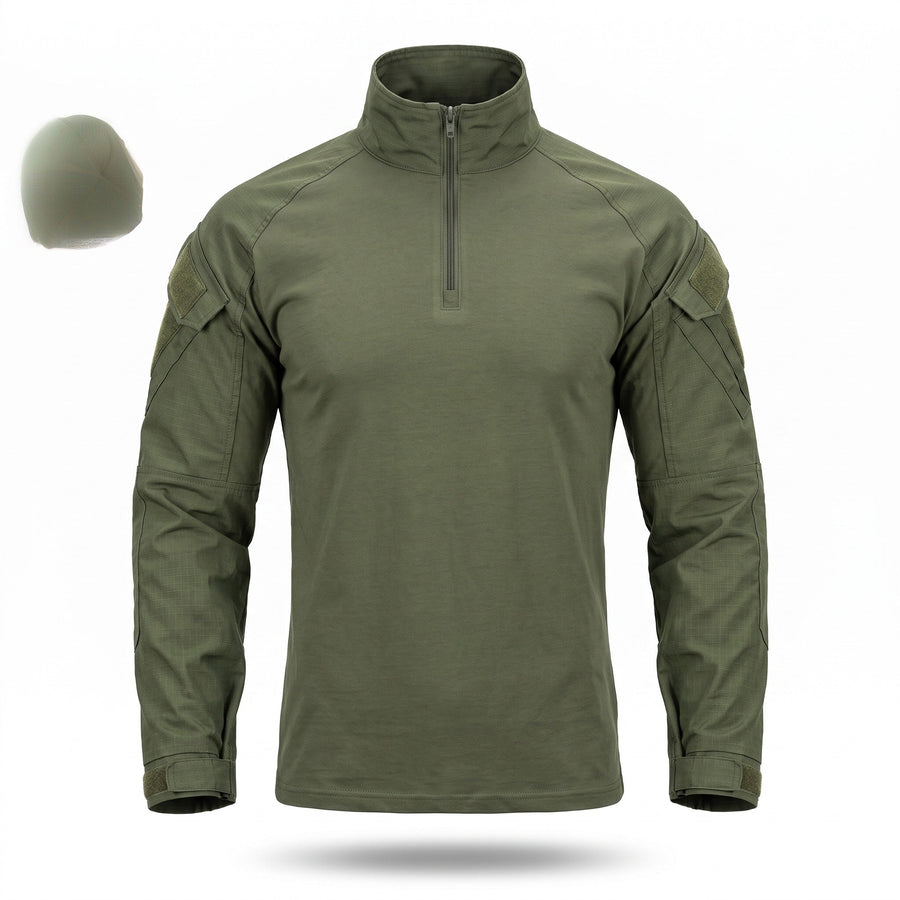 Half Zip Sports Top for Men with Adjustable Cuffs - product view 1 | Buffalo Gears