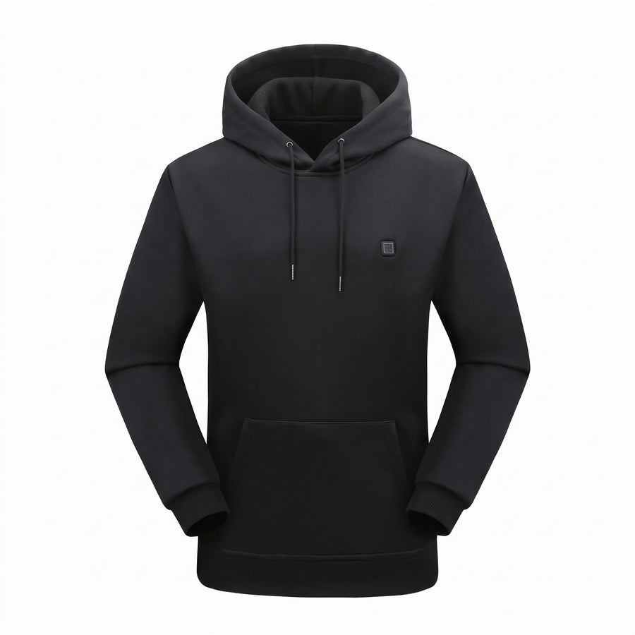 Heated Fleece Hoodie with 7 Heat Zones and Kangaroo Pocket - product view 1 | Buffalo Gears